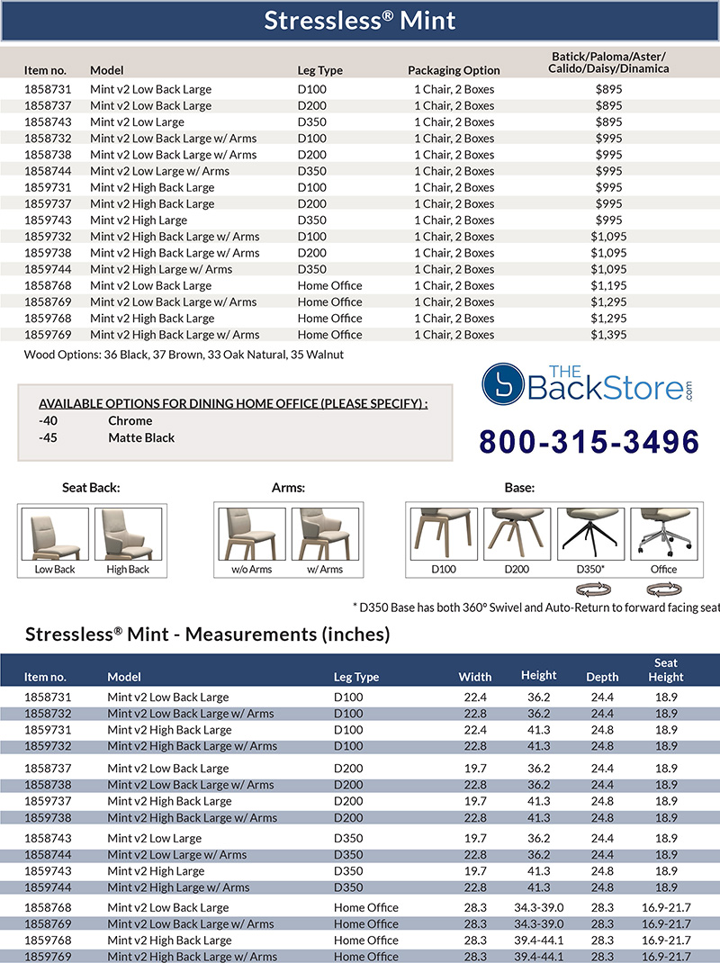 Stressless Mint Dining Room Chair